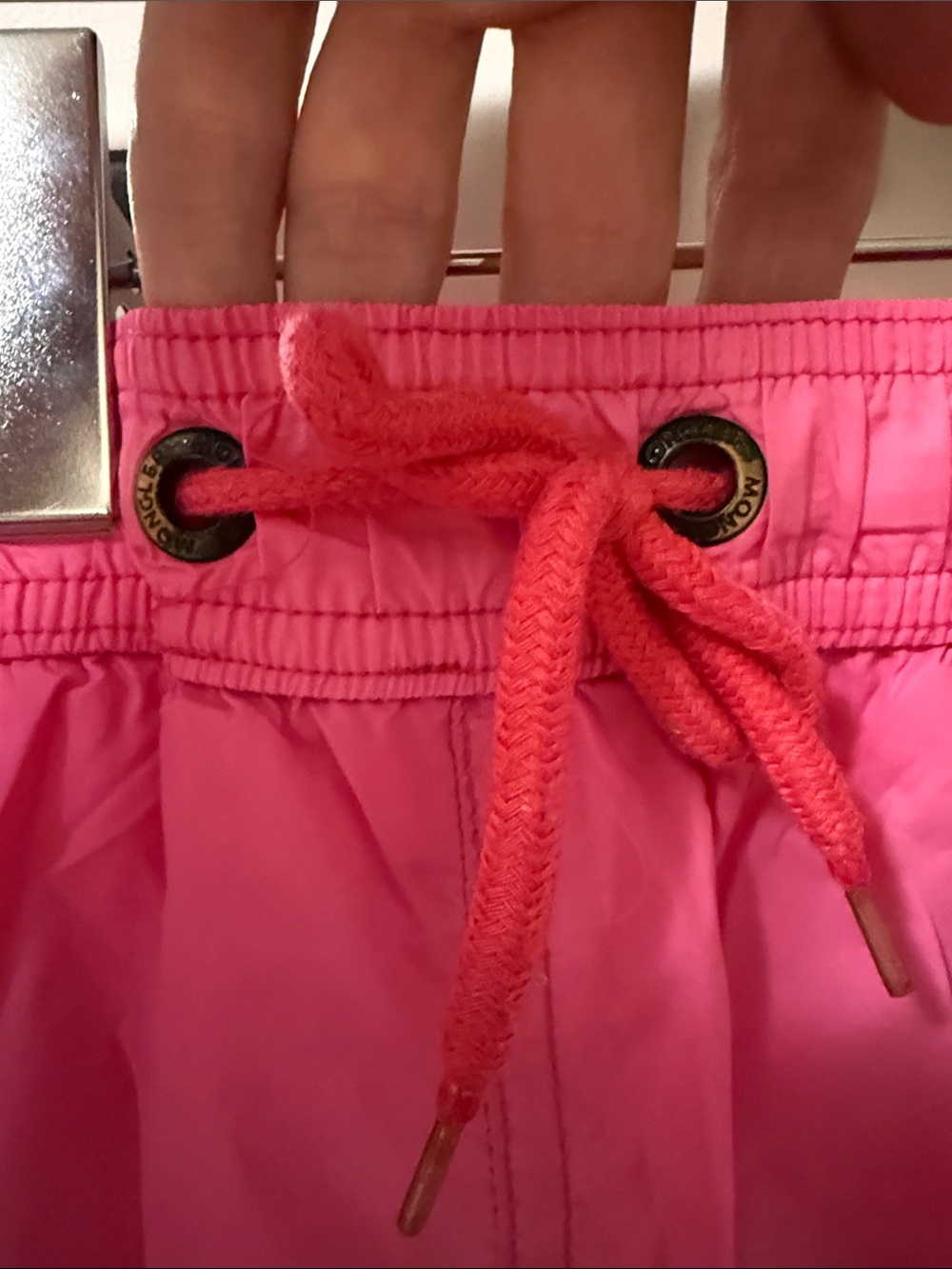 Moncler Hot Pink Athletic Drawstring Shorts - Picture 3 of 4